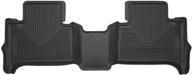 🚗 husky liners 53231: fits chevy colorado crew cab (2015-2019) & gmc canyon crew cab x-act contour 2nd seat floor mat in black logo