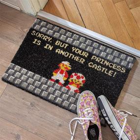 img 3 attached to 🎮 Level up Your Welcome with this Gamer, Nerd and Geek-themed Doormat - 'Your Princess is in Another Castle'" - Size: 23.62 x 15.75 inch, Made from 100% Natural Coco Coir Fibres