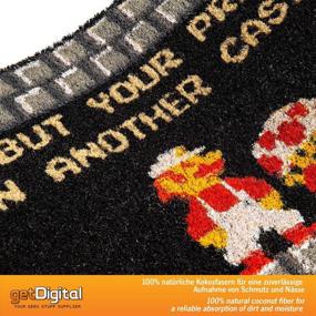 img 1 attached to 🎮 Level up Your Welcome with this Gamer, Nerd and Geek-themed Doormat - 'Your Princess is in Another Castle'" - Size: 23.62 x 15.75 inch, Made from 100% Natural Coco Coir Fibres