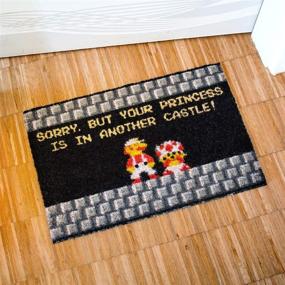 img 2 attached to 🎮 Level up Your Welcome with this Gamer, Nerd and Geek-themed Doormat - 'Your Princess is in Another Castle'" - Size: 23.62 x 15.75 inch, Made from 100% Natural Coco Coir Fibres