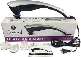 img 4 attached to 💆 SS Styles II Percussion Body Massager - 3 Attachments for Knots, Pain, Stiffness & Fatigue Relief in Neck, Shoulders, Feet, Hips, Back, Thigh & More - Ideal for Home & Travel Use