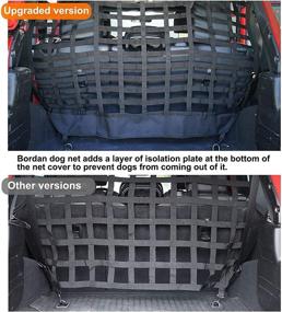 img 3 attached to BORDAN Jeep Pet Net Vehicle Safety Mesh Dog Barrier for Wrangler JK JL 2DR 4DR 2007-2021 - Easy Installation, Rear Seat Isolation Net - Updated Version