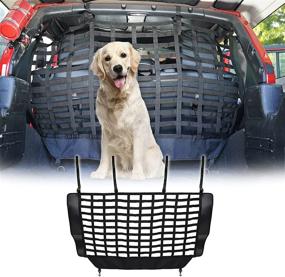 img 4 attached to BORDAN Jeep Pet Net Vehicle Safety Mesh Dog Barrier for Wrangler JK JL 2DR 4DR 2007-2021 - Easy Installation, Rear Seat Isolation Net - Updated Version