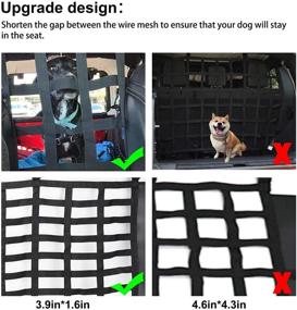 img 2 attached to BORDAN Jeep Pet Net Vehicle Safety Mesh Dog Barrier for Wrangler JK JL 2DR 4DR 2007-2021 - Easy Installation, Rear Seat Isolation Net - Updated Version