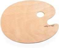 🎨 academy art supply - extra-large oval wooden painting palette - 11.75 x 15.75 inches logo