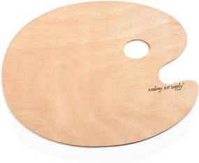 img 4 attached to 🎨 Academy Art Supply - Extra-Large Oval Wooden Painting Palette - 11.75 x 15.75 inches