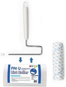 img 2 attached to PAIU Large Lint Roller - 6.3 inches - Extra Sticky - For Clothes, Carpet, Car Seats - Removes Pet Hair - Includes Brush, Refill (60 Sheets) & Dust Cover