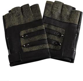 img 2 attached to Fioretto Fingerless Leather Goatskin Motorcycle