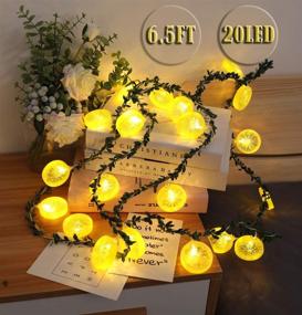 img 3 attached to 🍋 Lively Lemon Decor String Lights: 20 LED Fairy Night Lights for Home, Room, and Garden Decoration - Battery Powered