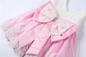 img 2 attached to 👸 LZH Princess Bowknot Dresses: Perfect Girls' Clothing for Birthday and Wedding Celebrations