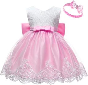 img 3 attached to 👸 LZH Princess Bowknot Dresses: Perfect Girls' Clothing for Birthday and Wedding Celebrations