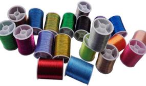 img 3 attached to 🧵 ISOTO Metallic Embroidery Threads: 20 Assorted Glittery Colours for Machine or Hand Needle Work