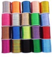 🧵 isoto metallic embroidery threads: 20 assorted glittery colours for machine or hand needle work logo