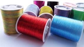 img 1 attached to 🧵 ISOTO Metallic Embroidery Threads: 20 Assorted Glittery Colours for Machine or Hand Needle Work