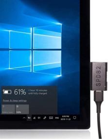 img 4 attached to 🔌 Sisyphy Surface Connect to USBC Charger Adapter: Compatible with Microsoft Surface Go 1/2 Pro 7/6/5/4/3 Laptop - Works with 15V 45W USBC Charger + USB3.0 Port (Adapter Only)