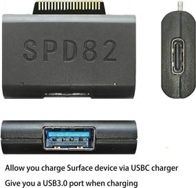 img 3 attached to 🔌 Sisyphy Surface Connect to USBC Charger Adapter: Compatible with Microsoft Surface Go 1/2 Pro 7/6/5/4/3 Laptop - Works with 15V 45W USBC Charger + USB3.0 Port (Adapter Only)