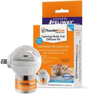 🐾 thunderease multicat calming pheromone diffuser kit, powered by feliway: minimize cat conflict, tension, and fighting logo