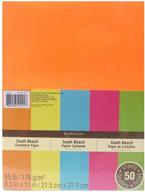 🌈 vibrant neon cardstock paper - south beach assorted colors - 8.5 x 11 (value 2-pack) by recollections logo