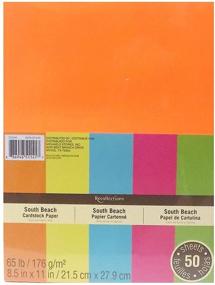 img 2 attached to 🌈 Vibrant Neon Cardstock Paper - South Beach Assorted Colors - 8.5 x 11 (Value 2-Pack) by Recollections