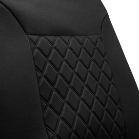 img 1 attached to 🌟 FH Group Neosupreme Diamond Design Front Car Seat Cushions - Water Resistant, Durable, Airbag Compatible - Universal Fit for Cars, Trucks, SUVs - Gift Included (Black)