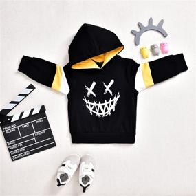 img 3 attached to Toddler Pullover Hoodded Sweatshirts Activewear Boys' Clothing for Fashion Hoodies & Sweatshirts