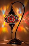 demmex 2021 turkish moroccan handmade mosaic table lamp with antique body - vibrant multicolor design логотип