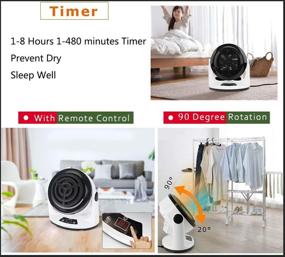 img 3 attached to Efficient and Convenient Space Heater Fan with 🔥 Timer, Remote, and Safety Features – CITUS Indoor Ceramic Heater