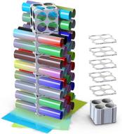 📦 efficient vinyl storage rack: baspoom organizers for 40 vinyl rolls - white 24 pcs logo