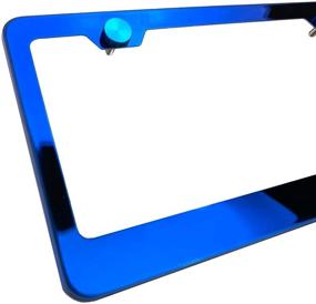 img 3 attached to 🔵 KA LEGEND Blue Chrome T304 Stainless Steel License Plate Frame: Secure Front or Rear Bracket for Unique Style and Durability