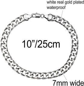 img 3 attached to Plated Anklet Bracelet Inches White Gold