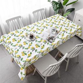 img 1 attached to 🍽️ Waterproof Wrinkle-Free Rectangular Tablecloth for Kitchen