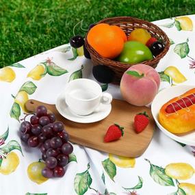 img 2 attached to 🍽️ Waterproof Wrinkle-Free Rectangular Tablecloth for Kitchen