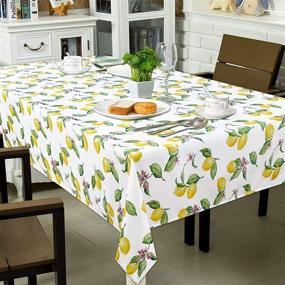 img 3 attached to 🍽️ Waterproof Wrinkle-Free Rectangular Tablecloth for Kitchen