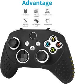 img 1 attached to 🎮 Enhance Your Gaming Experience with the Chin FAI Silicone Skin Grip Cover for Xbox Series X Controller: Anti-Slip Protective Case with 4 Thumb Grips (Black)
