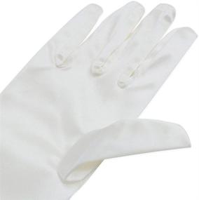 img 1 attached to 🧤 Ladies Women's Accessories: Black Satin Gloves, Optimal Length for Style and Sophistication