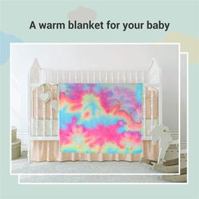 img 1 attached to 🌈 Elegear Rainbow Throw Blanket: Super Soft Tie-dye Flannel Blanket for Baby, Sofa, and Bed – Warm Cozy Decorative Blanket for Kids and Pets, Perfect Baby Shower Gift