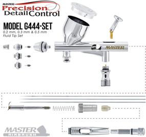 img 2 attached to 🖌️ High Precision Detail Control Dual-Action Gravity Feed Airbrush Professional Set - Master Airbrush G444-SET with ARC Link Card Included