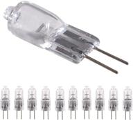 💡 10 pack of ctkcom t3 jc type, g4 bi-pin base halogen light bulbs - 20 watt 12 volt, clear, t3 jc lamp logo