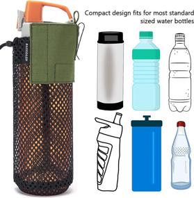 img 1 attached to 🎒 BASSDASH Tactical Molle Water Bottle Pouch: Ultimate Foldable Mesh Holder Bag for Outdoor Travel, Fishing, Hunting, and Hiking