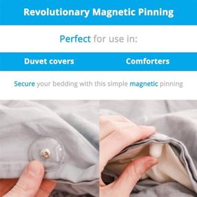 img 1 attached to 📌 PinionPins Clear Magnetic Duvet Clips with Key - Patented Strong Duvet & Comforter Clip System (8 Clear Pins)