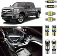 мощные светодиодные светильники для салона 6000k для ford f250 f350 super duty - набор белых светодиодных ламп autogine из 11 штук + инструмент для установки (2008-2020) логотип