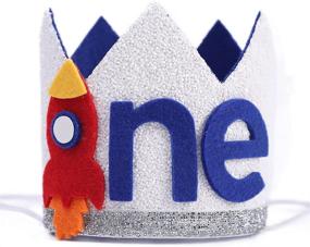 img 4 attached to Boy Rocket 1St Birthday Crown