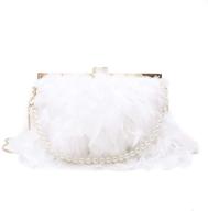 финикал вечерняя сумочка: элегантный белый клатч с жемчужным ремешком на цепочке для женщин и девочек. логотип