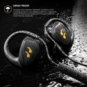 img 1 attached to 🎧 Bliiq беспроводные наушники Bluetooth, HiFi бас-стерео с микрофоном, шумоподавление [Колибри][Режим окружения, насадки SpinFit], водонепроницаемые спортивные беспроводные наушники для бега тренировок в тренажерном зале (черные)