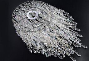 img 1 attached to 💎 Waneway Acrylic Chandelier Shade - Elegant 3-Tiered Crystal Beaded Pendant Lampshade for Bedroom, Wedding or Party Decoration - 8.7 inches Diameter - Clear