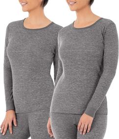 img 4 attached to Fruit Loom Womens Premium Thermal Sports & Fitness and Cycling