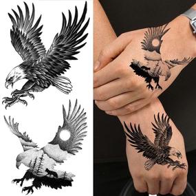 img 2 attached to 🐯 VANTATY 10 Sheets Realistic Tiger Temporary Tattoos for Men and Women - Animal Armband Soldier Fake Tattoo Stickers with Scorpion, Wolf, Deer, Elk, Eagle, Bear, Dot - Perfect for Adults, Forearm Tattoos for Girls, Kids, and Teens