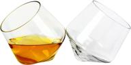 🥃 barbuzzo rolling whiskey glasses (2-pack) – hand-blown stemless tumblers with rolling design for enhanced aeration – ideal for spirits, whiskies, highballs, and cocktails – capacity: 6.3 oz logo