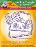 🌸 optimized hot iron embroidery transfer: stunning floral motifs by aunt martha logo