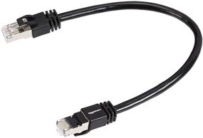 img 4 attached to 🔌 Высокоскоростной патч-кабель для гигабитного интернета - Amazon Basics RJ45 Cat 7, 10 Гбит/с, 600 МГц, 1 фут, черный